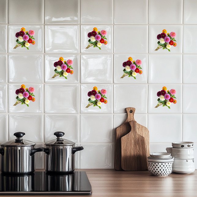 Dahlias  ceramic tile (Creator Uploaded)