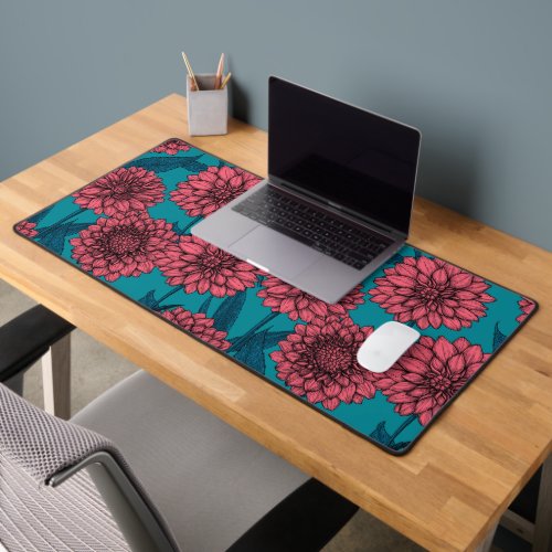 Dahlias Desk Mat