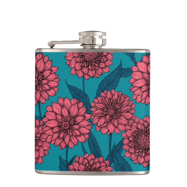 Dahlias Flask (Front)