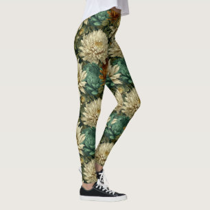 Dahlias Flower Weightlifting  Dahlias Fantasy  Leggings