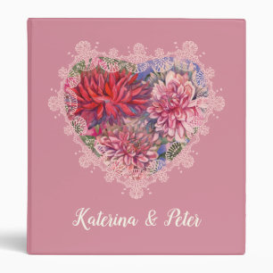 dahlias flowers 3 ring binder
