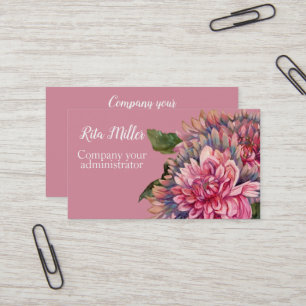 dahlias flowers business card
