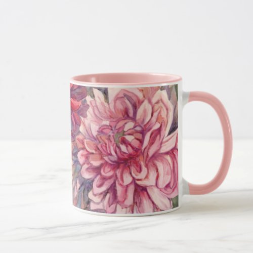 dahlias flowers mug