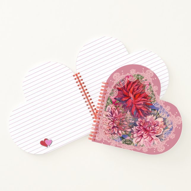 dahlias flowers notebook (Inside)