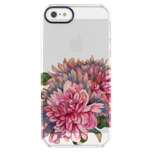 dahlias flowers clear iPhone SE/5/5s case