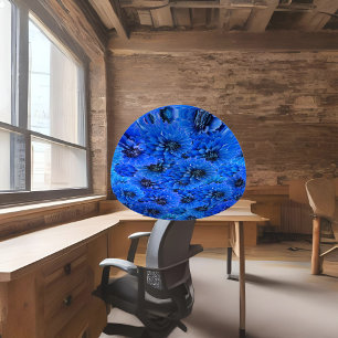 Dahlias in royal blue - floral design, paperweight