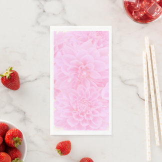 Dahlias In Soft Pink Paper Guest Towels