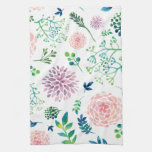 Dahlias Kitchen Towel at Zazzle