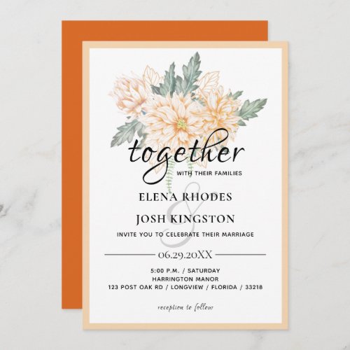 Dahlias _ Marmalade Wedding Invite