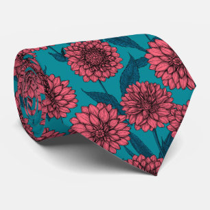 Dahlias Neck Tie