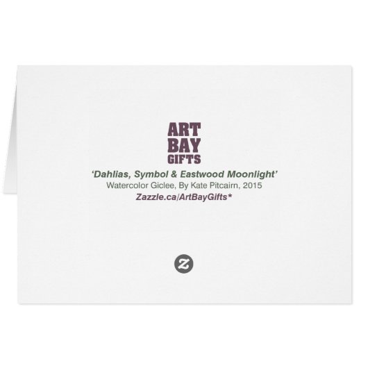 'Dahlias Symbol & Eastwood Moonlight' (Back Horizontal)