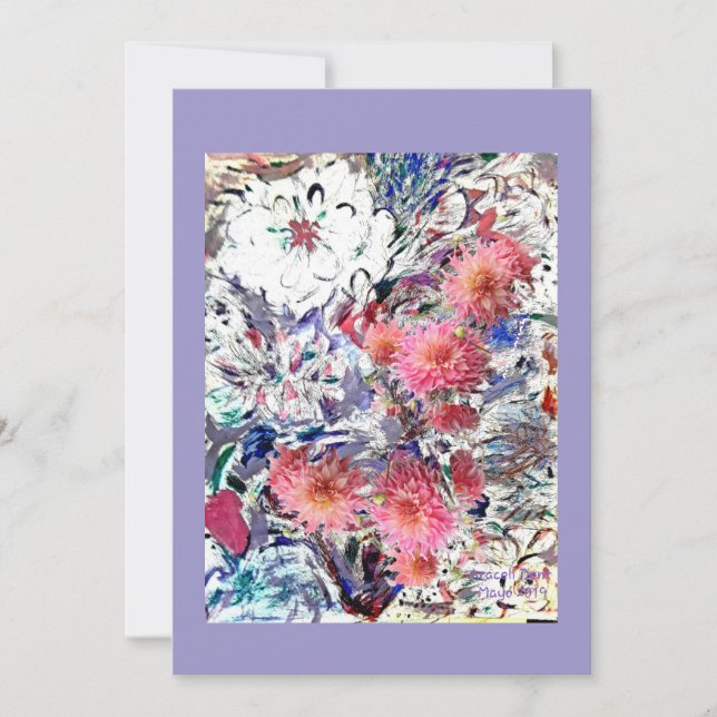 Dahlias Thank You Card (Front)