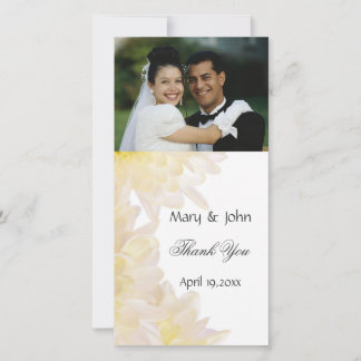 Dahlias Wedding Thank You Card