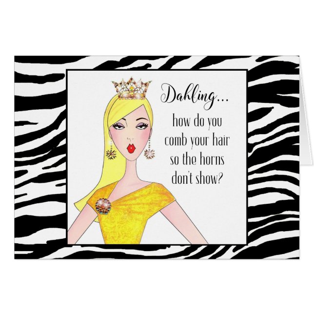 "Dahling, How do you hide your Horns?" Cards (Front Horizontal)