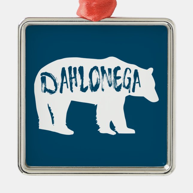 Dahlonega Georgia Bear Metal Ornament (Front)