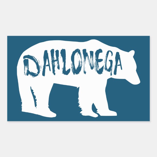 Dahlonega Georgia Bear Rectangular Sticker (Front)