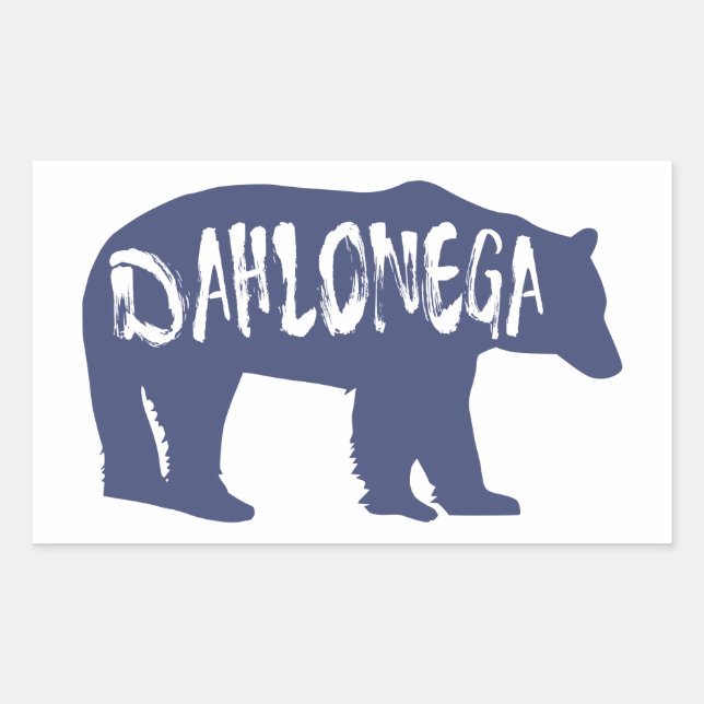 Dahlonega Georgia Bear Rectangular Sticker (Front)