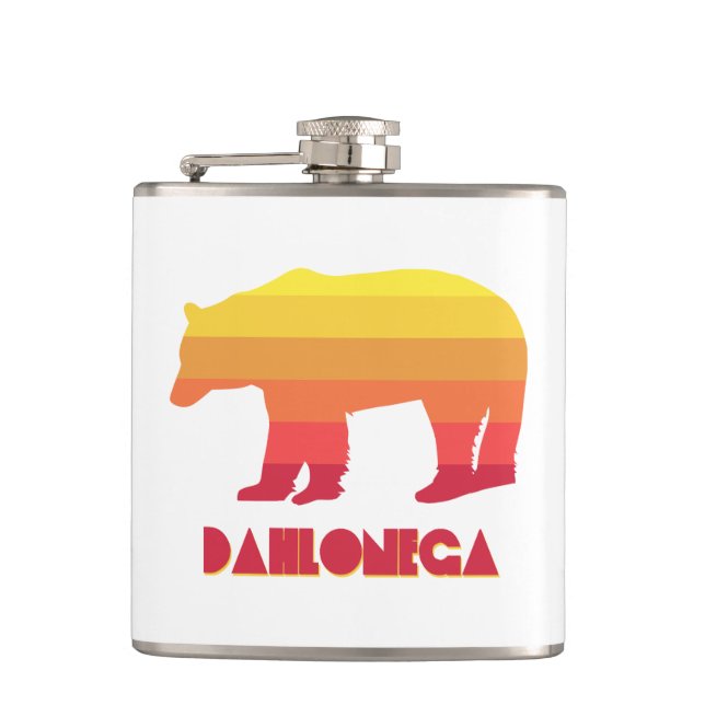 Dahlonega Georgia Rainbow Bear Flask (Front)
