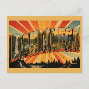 Dahlonega Georgia Waterfalls Mountain Forest Art Postcard