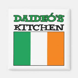Daideo's Kitchen With Flag Of Ireland Magnet