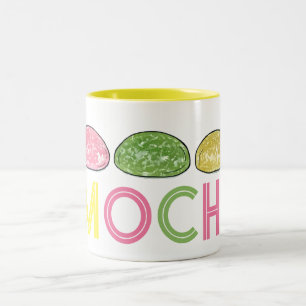 Daifuku Mochi Japanese New Year Rice Cake Food Two-Tone Coffee Mug