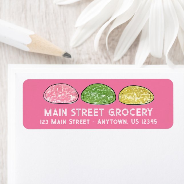 Daifuku Mochi Japanese Restaurant Supermarket Food Label (Insitu)