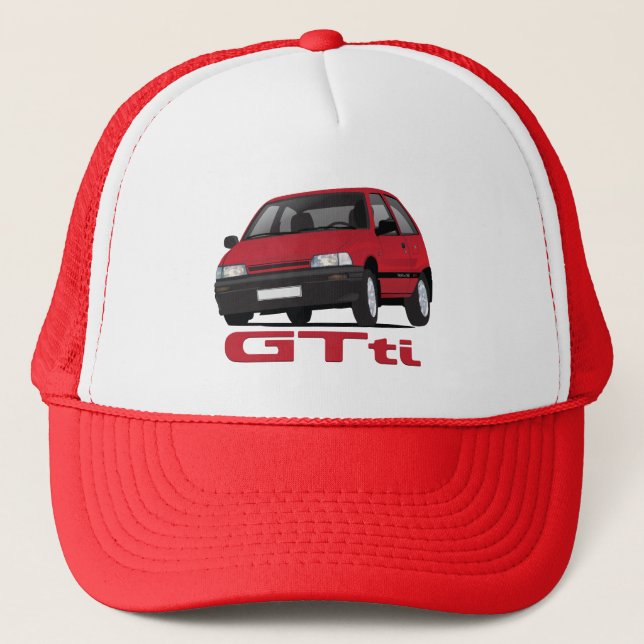 Daihatsu Charade GTti diy - red Trucker Hat (Front)