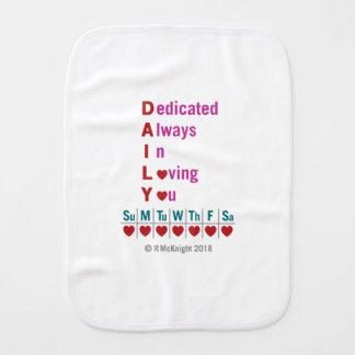 Daily Acronym Burp Cloth