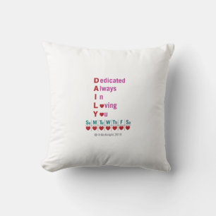 Daily Acronym Throw Pilow Pillow