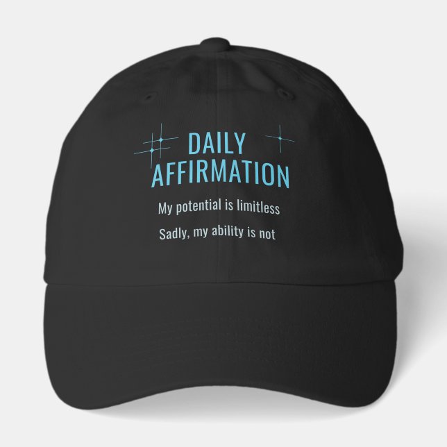 Daily Affirmation, My Potential Is Limitless Hat (Front)