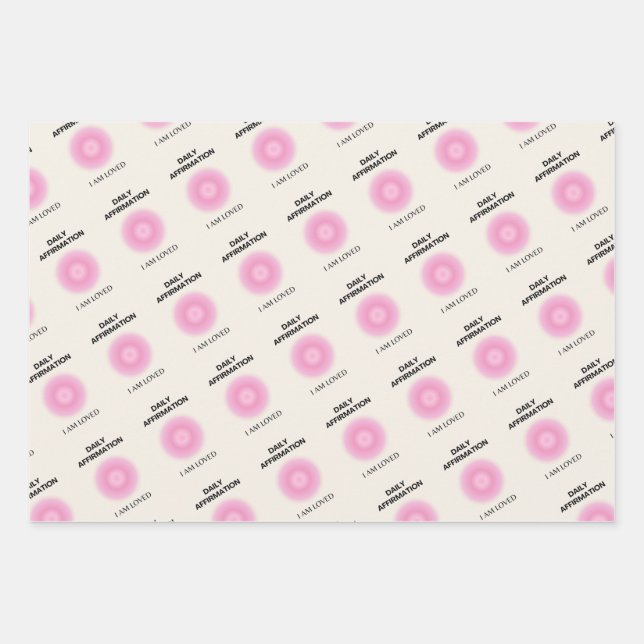 Daily Affirmation, Positive Affirmation, Spiritual Wrapping Paper Sheets (Front)