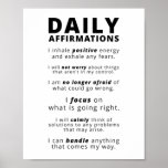 Daily Affirmations | Inspirational Quote Poster