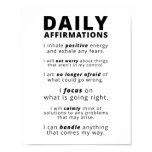 Daily Affirmations | Inspirational Quote Poster Daily Affirmations | Inspirational Quote Poster
