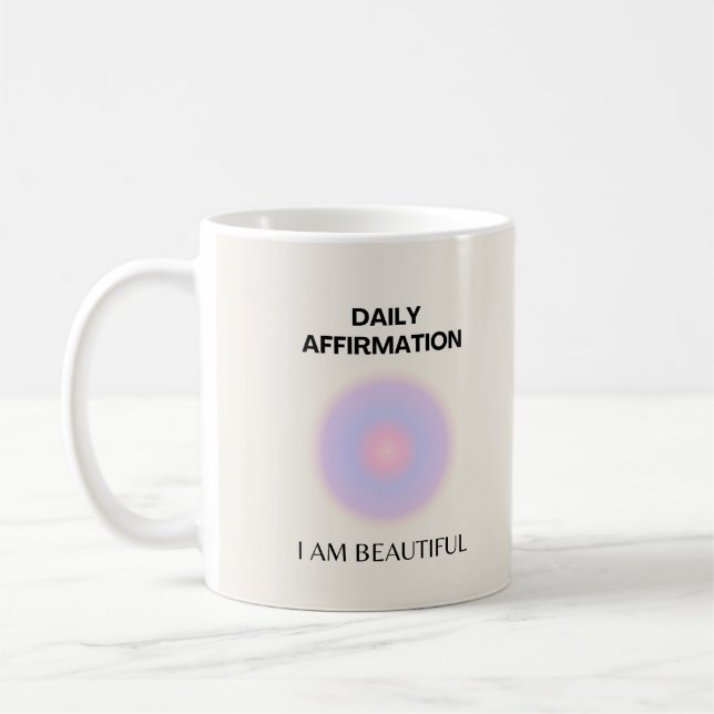 Daily Affirmations Manifestation Coffee Mug (Left)