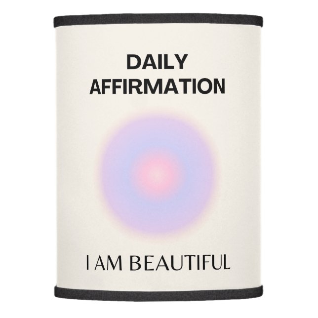 Daily Affirmations Manifestation Lamp Shade (Front)