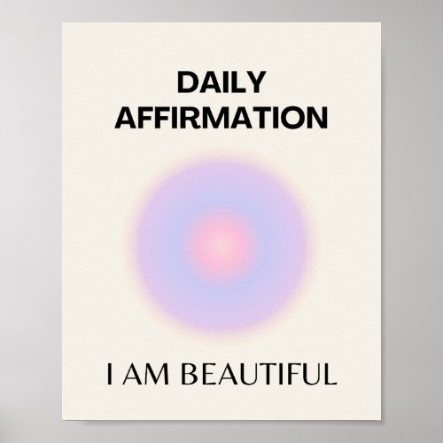 Daily Affirmations Manifestation Poster