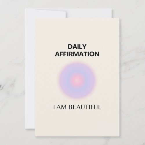 Daily Affirmations Manifestation Thank You Card