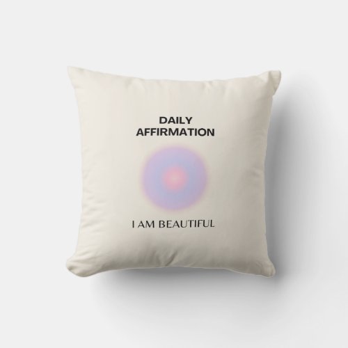 Daily Affirmations Manifestation Throw Pillow