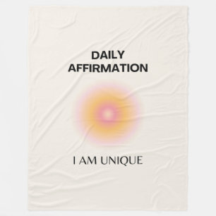Daily Affirmations, Positive Affirmations Fleece Blanket