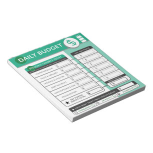 Daily Budget Targets & Tracking  Notepad