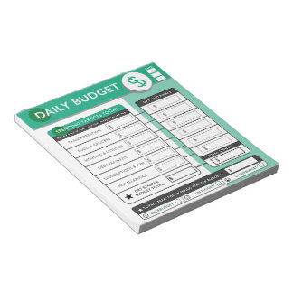 Daily Budget Targets & Tracking  Notepad