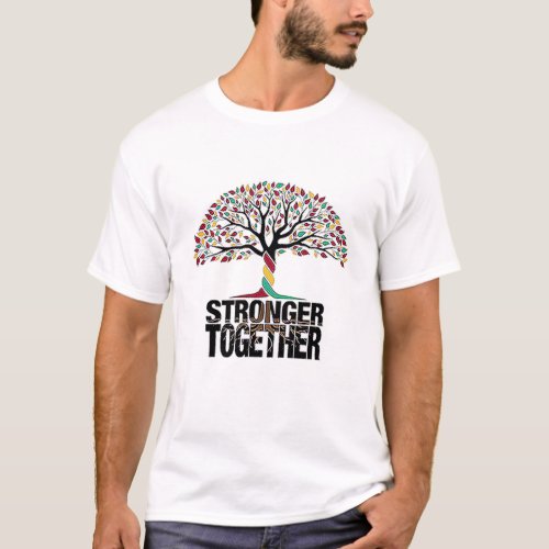 daily casual T_shirt  stronger together logo