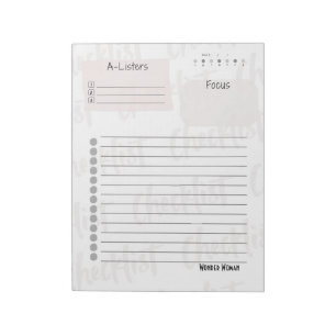 Daily Checklist – Customizable Tear-Off Notepad