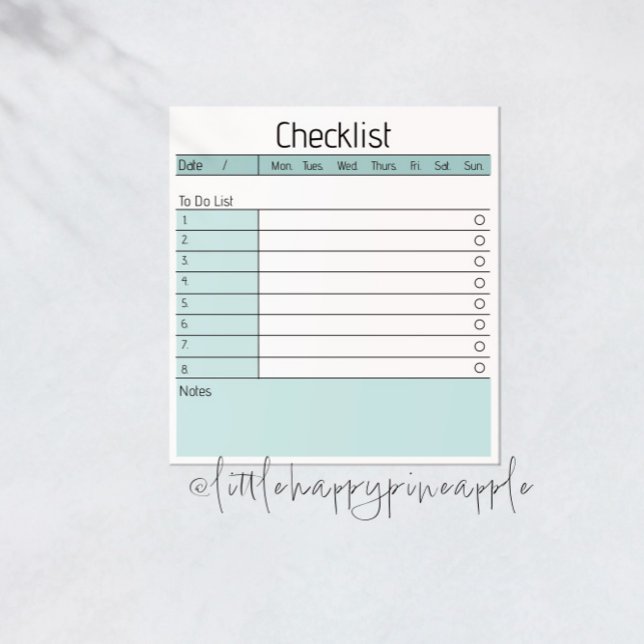 Daily Checklist Notepad (Creator Uploaded)