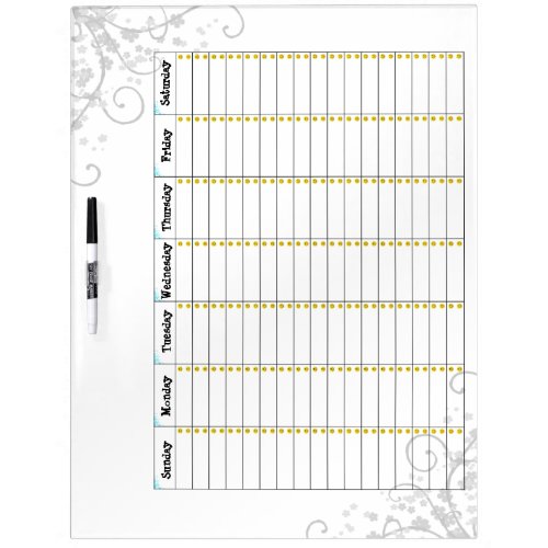 Daily Chore Chart Blue 2 Dry Erase Board