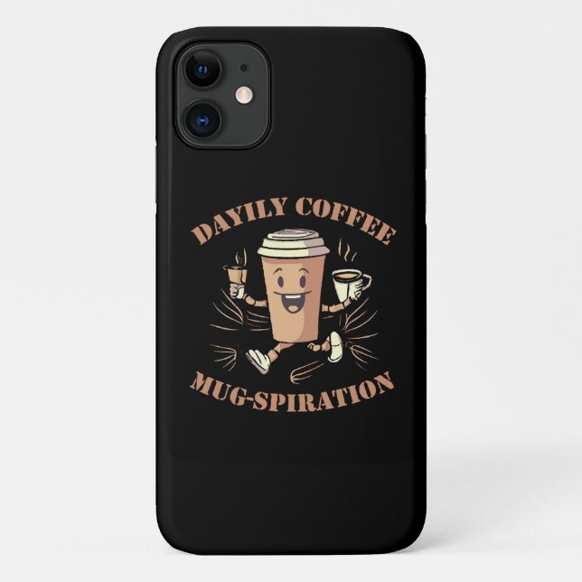 Daily Coffee Mugspiration Case-Mate iPhone Case (Back)