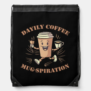 Daily Coffee Mugspiration Drawstring Bag