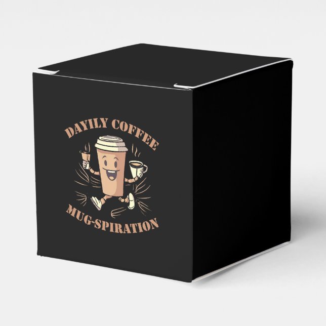 Daily Coffee Mugspiration Favor Boxes (Front Side)