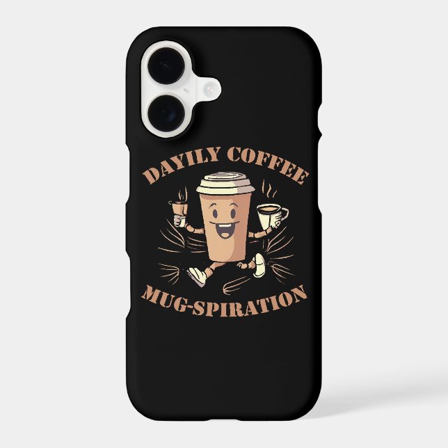 Daily Coffee Mugspiration Iphone Case (Back)