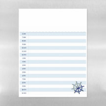 Daily Cruise Schedule 8.5 x 11" Dry Erase Board